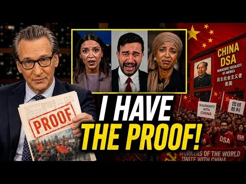 Holy S**t… Bill Maher STOPS SHOW to Show PROOF Ilhan, MAMDANI & AOC Signed a Pledge to CHINA