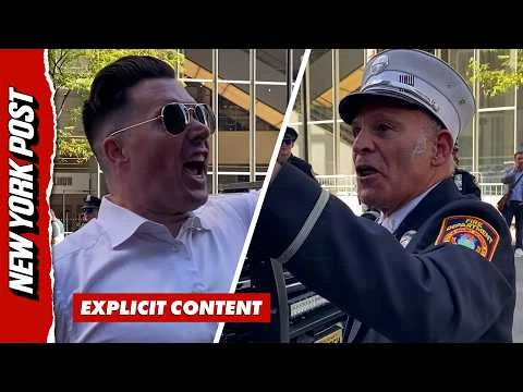 NY Firefighter Rips ‘Anti-American’ Protester Wrapped in Palestinian Flag Near Ground Zero